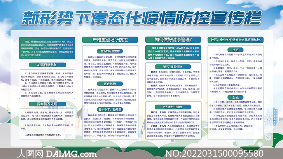 学校疫情防控展板图片】