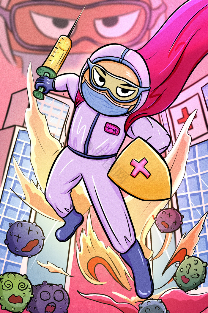 抗击疫情卡通图片简单】