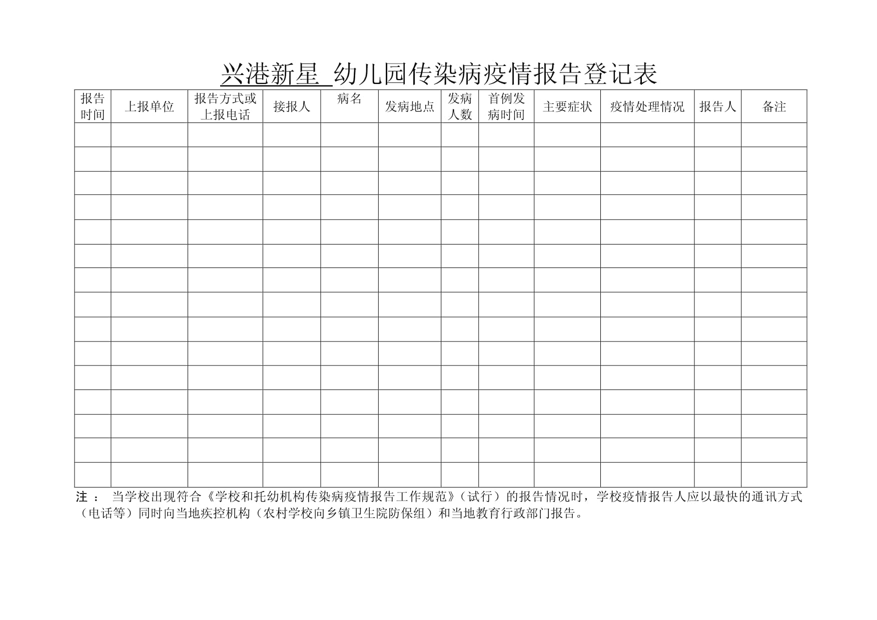 【学生疫情防控记录表