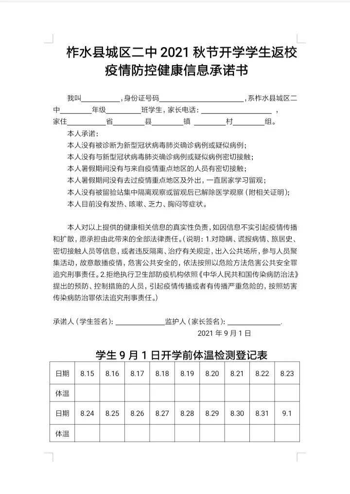 【疫情期间个人承诺书/疫情承诺书个人承担责任】 【疫情期间个人承诺书/疫情承诺书个人承担责任】